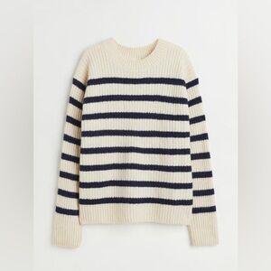 h&m rib knit sweater XS striped